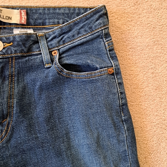 Levi's 515 Jeans Boot Cut Denim Blue Size 11 Vintage 90s Casual Levi's Red Tab - Picture 4 of 12